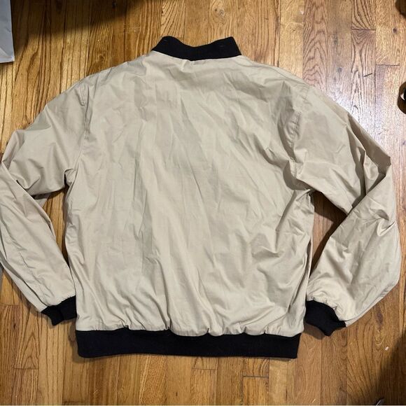 Lacoste Men's Tan bomber Jacket 1/4 zip vintage sz Large - Picture 9 of 15